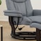 Flash Furniture Allie Recliner Chair with Ottoman Gray LeatherSoft Swivel Recliner Chair with Ottoman Footrest BT-7821-GY-GG - alternate 6